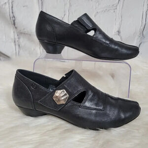JOSEF SEIBEL Womens 38 Tina Kitten Heel Pump Comfort Black Leather‎ Witchycore